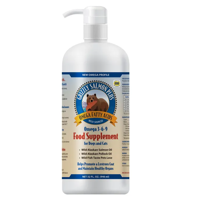 Grizzly Salmon Plus For Dogs And Cats 32-oz
