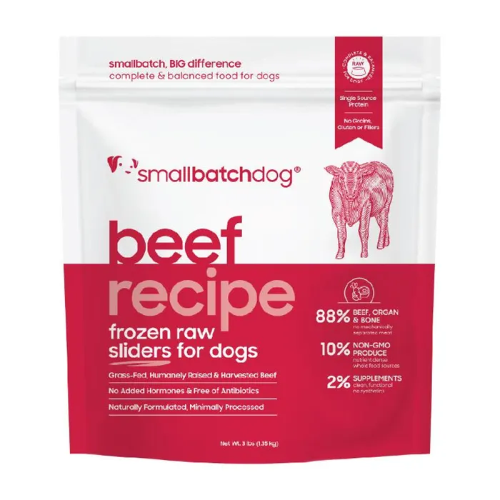 Small Batch Frozen Raw Sliders Beef 3-lb