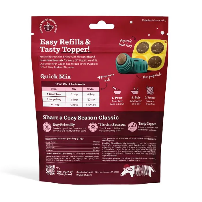Holiday Treat Mix Hot Cocoa 5.5 Oz Pupmixhol Woof 24/cs