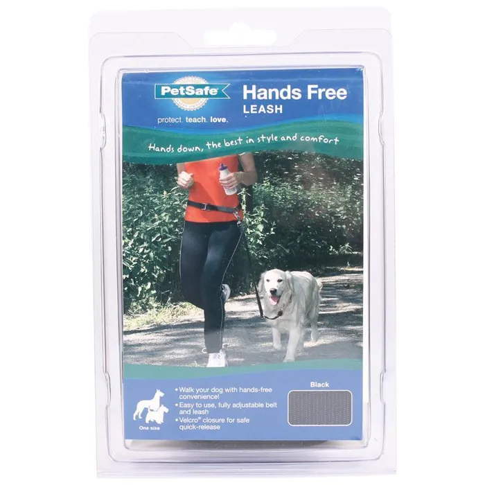 Hands Free Leash Black 31-53 Inch;