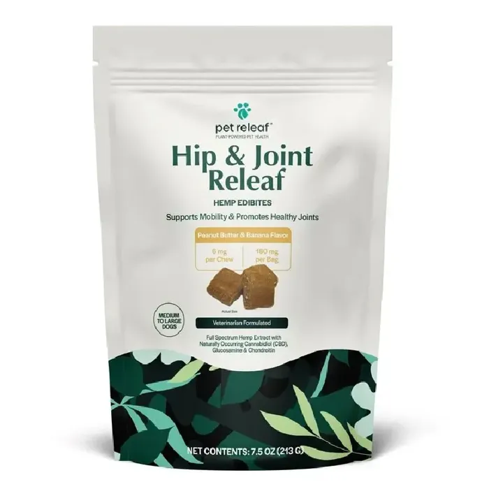 Pet Releaf Dog Daily Releaf Hip & Joint Soft Chew Peanut Butter & Banana Large 7.5-oz