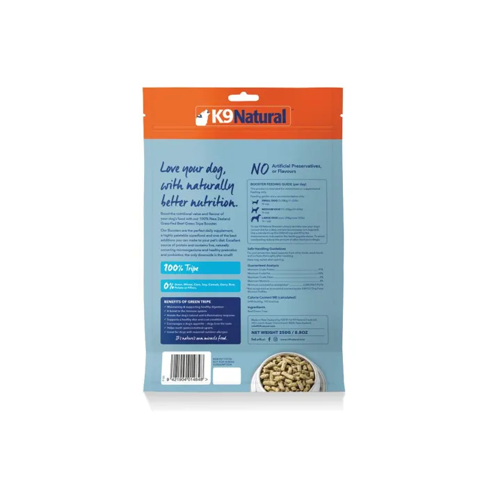 K9 Natural Freeze Dried Beef Green Tripe Booster 8.8-oz