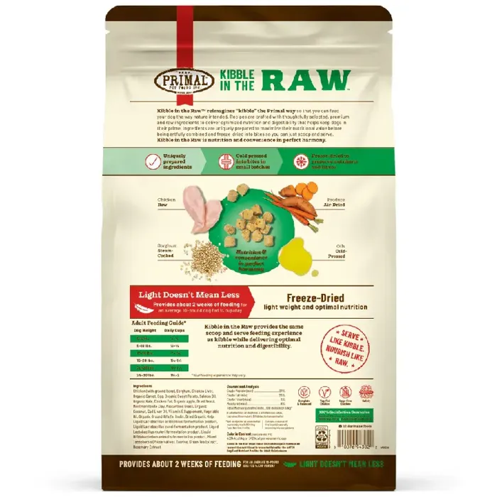 Kibble In the Raw Small Breed 1.5lb