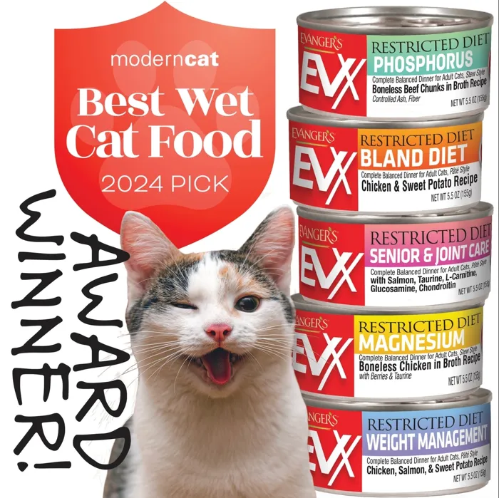 Evanger's EVX Restricted Diet Boneless Chicken product lineup