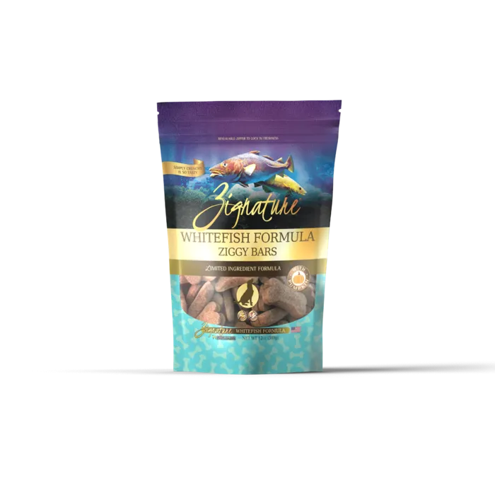 Zignature Treat Ziggy Bar Whitefish 12-oz