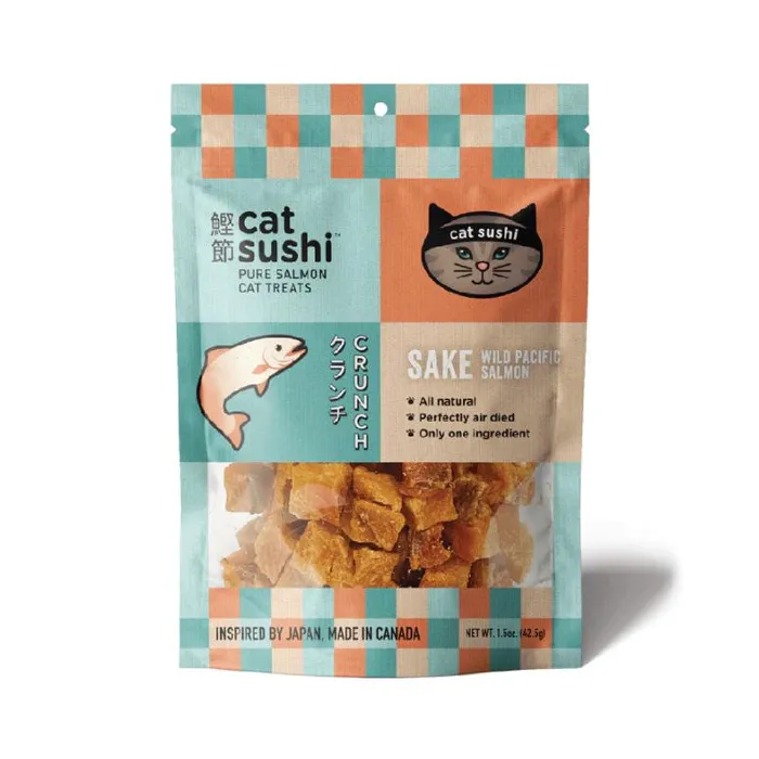 Presidio Cat Treat Sushi Crunch Sake Wild Salmon Bite 1.5 Oz
