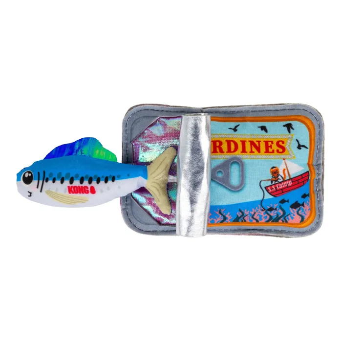 KONG Crackles Sardine cat toy extended fish view