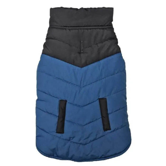 Colorblock Puffer Coat Blue Lg 702736 Ethical 36/c