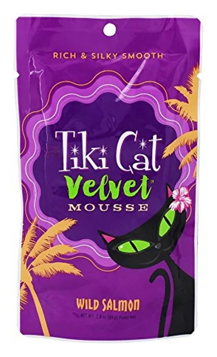 Tiki Cat Velvet Mouse Wild Salmon Pouch 2.8-oz