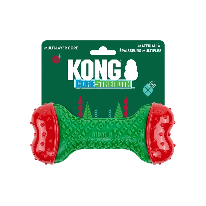 KONG Holiday CoreStrength Bone green Small/Medium packaging view