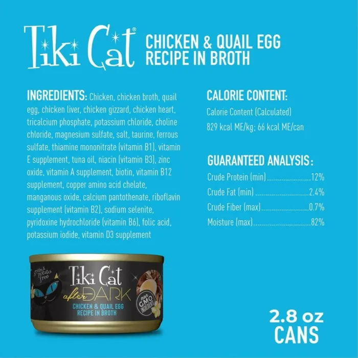Tiki Cat After Dark Chicken Quail 2.8-oz