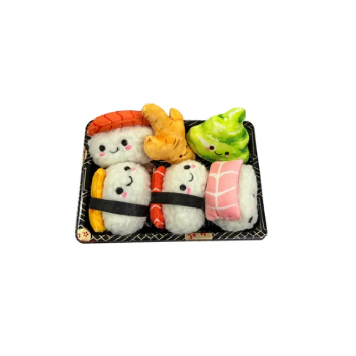 Ethical Cat Toy Sushi Nigiri Set With Catnip 6 Pc
