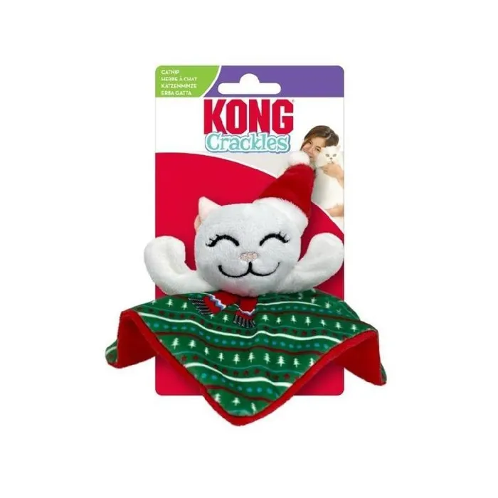 Holiday Crackles Santa Kitty Argyle H26c157 Kong 24/cs
