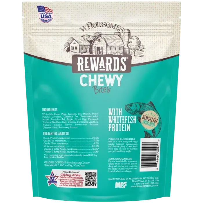 Mpf Wholesomes Rewards Chewy Sticks Whitefish 25oz