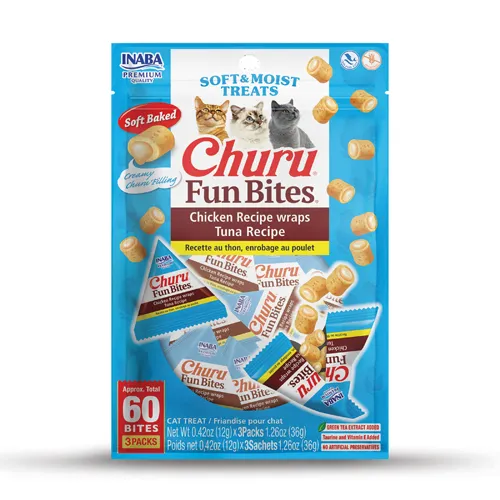 INABA Churu Fun Bites chicken and tuna 2.1 oz front