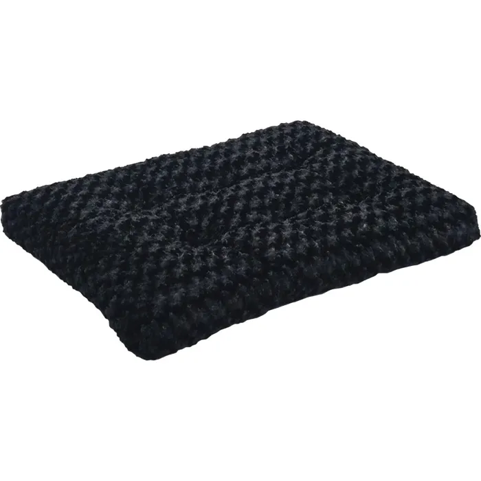 Ombre Glossy Black Swirl Fur Bed 30in