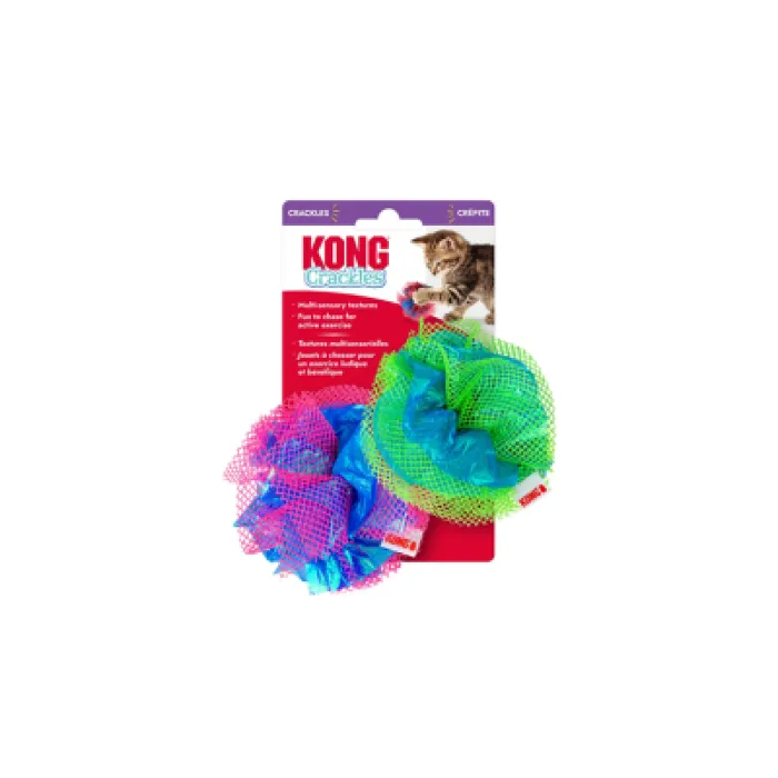 Kong Crackles Fluff Balls Cat Toy