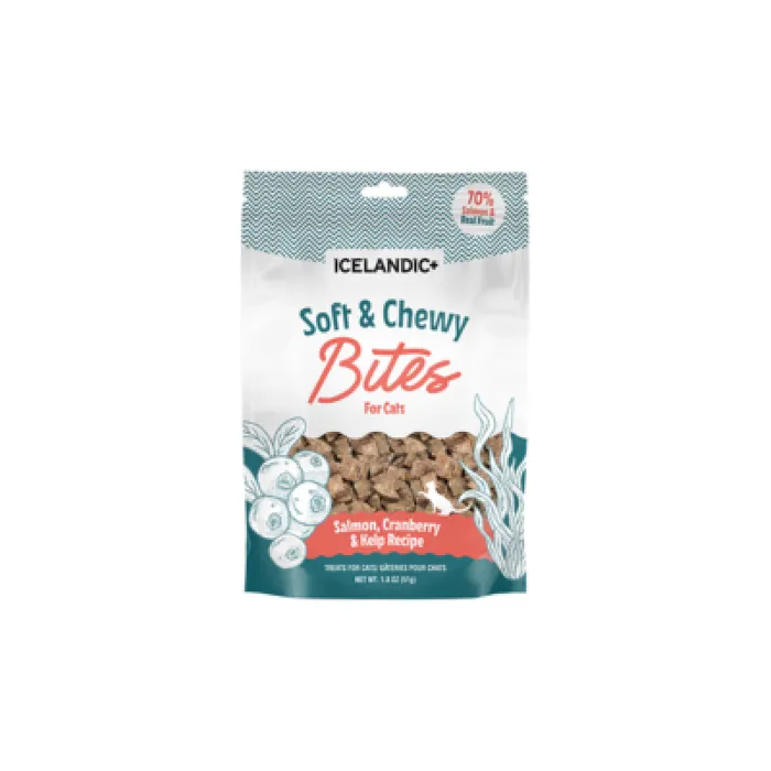 Icelandic+ Cat Chewy Bites Slmn Cran 1.8-oz