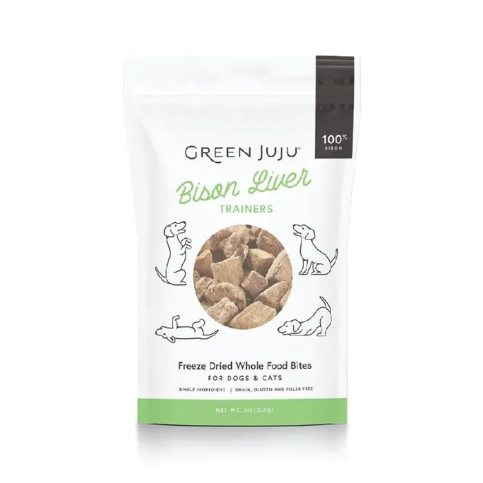 Green Juju Dog Bison Liver Training Treat 3-oz