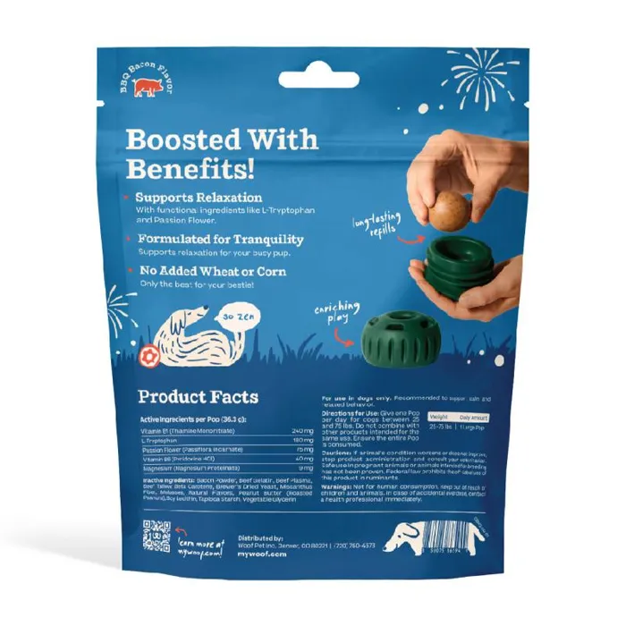 Woof Dog Treat Bbq Calming Pops Large 8 Oz