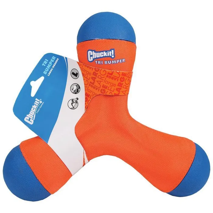 Chuckit Tri Bumper Dog Toy Orange/blue Large