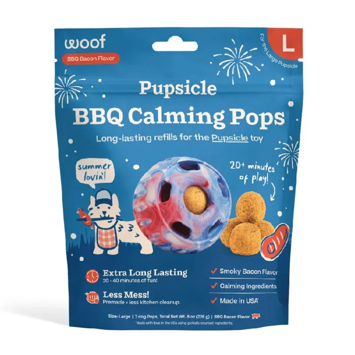 Woof Dog Treat Bbq Calming Pops Large 8 Oz