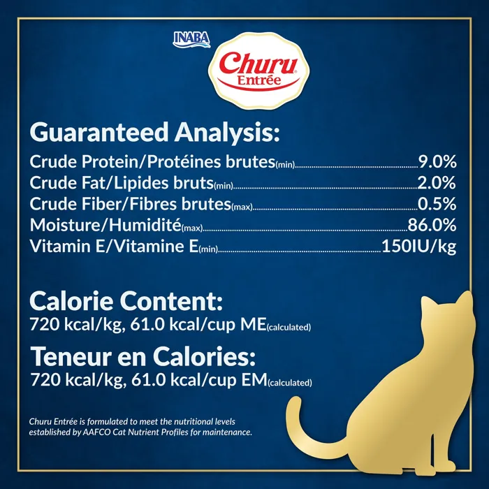 Inaba Churu Entrée Mousse Tuna Lobster guaranteed analysis