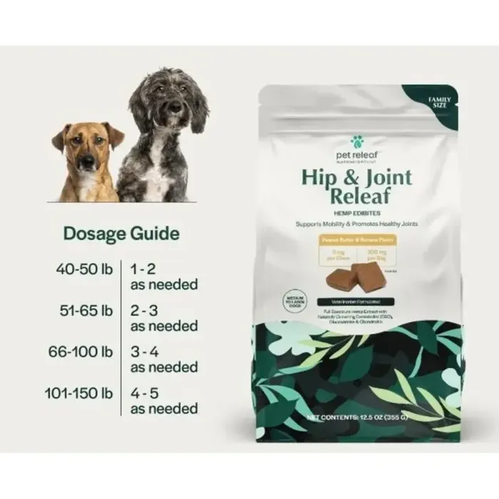 Hip & Joint Releaf PB Banana Edibites 12.5oz- 6mg