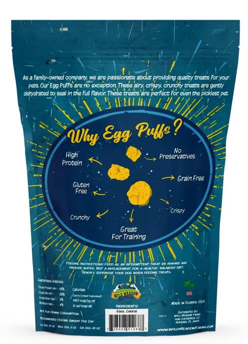 Wild Meadow Farms Dog Egg Puffs Cheese 2-oz
