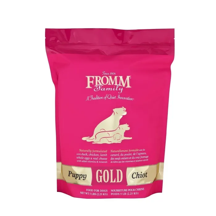 Fromm Gold Puppy dry dog food, 5 lb pink bag front