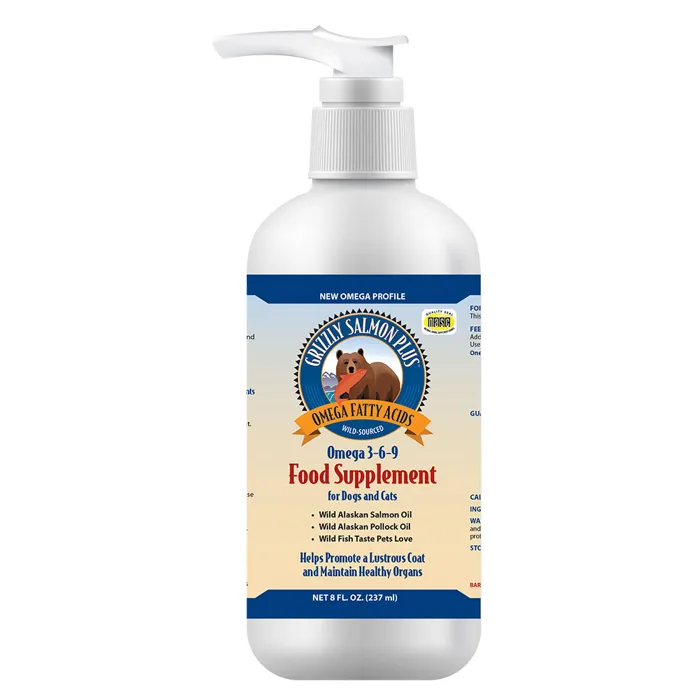 Grizzly Salmon Oil Dog Food Supplement 8-oz