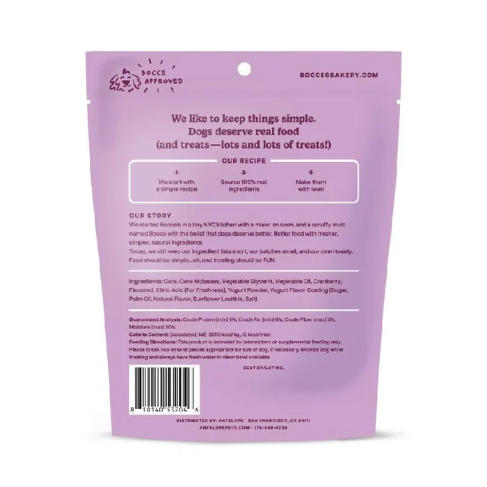 Bocce's Dog Treat Soft & Chewy Froyo Wild Cranberry 6 Oz