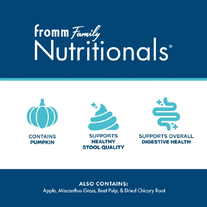 Fromm Nutritionals Digestive Support Low Fat Pâté pumpkin and stool quality benefits