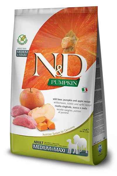 Farmina N&d Pumpkin Boar & Apple Adult Medium & Maxi Dog Dry Food 5.5-lb